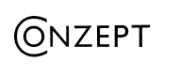 Sort logo for mærket Konzept på hvid baggrund.