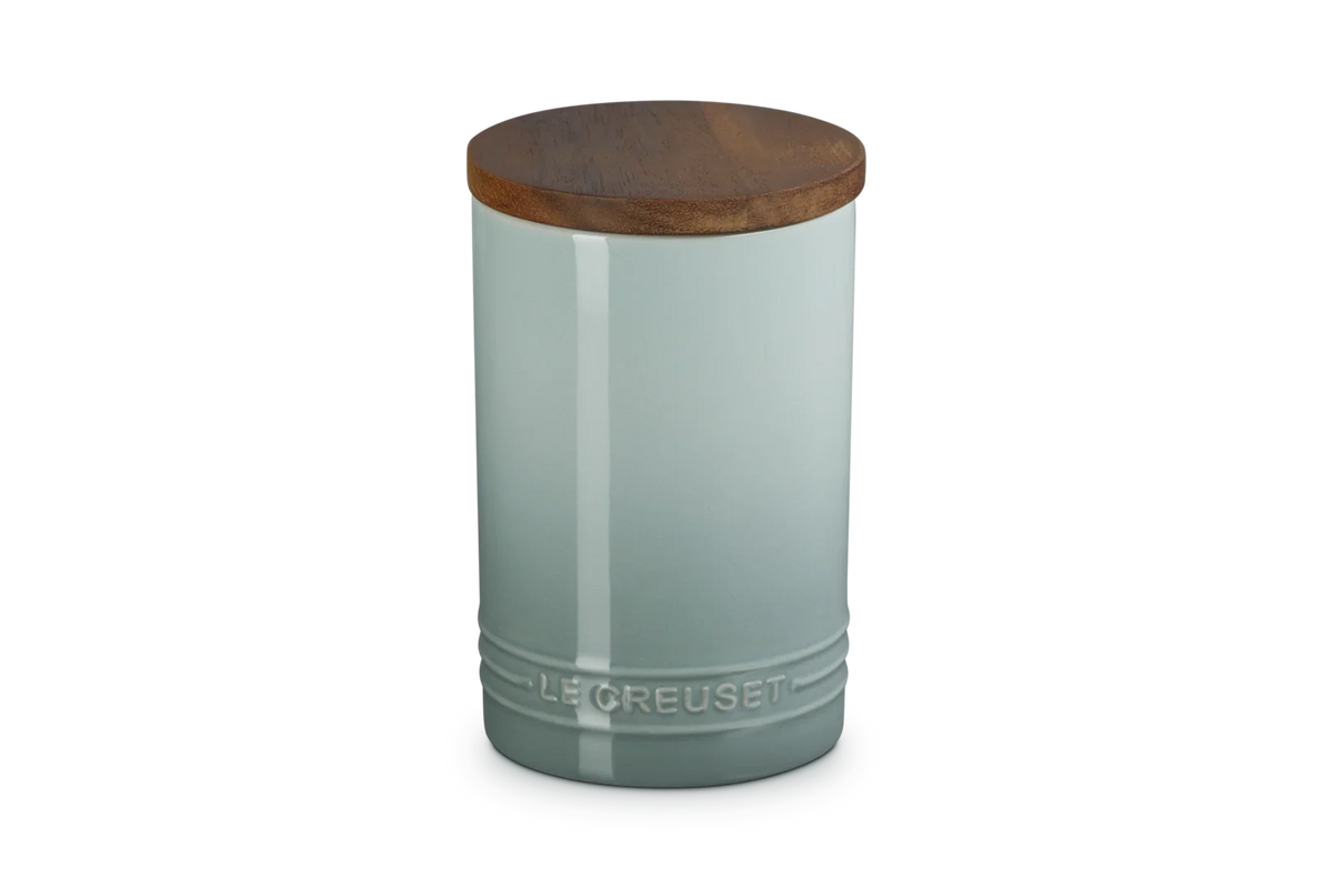 LE CREUSET OPBEVARINGSKRUKKE M/TRÆLÅG 770 ML SEA SALT