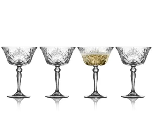 LYNGBY MELODIA KRYSTAL CHAMPAGNESKÅL 26 CL 4-PAK