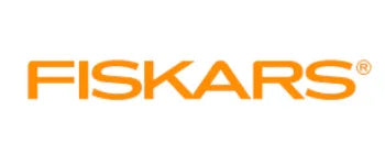 Orange Fiskars logo på hvid baggrund