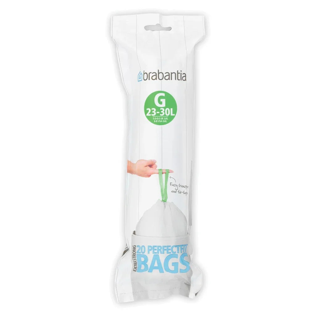 Pakke med 20 BRABANTIA affaldsposer i størrelse G, 23-30 liter