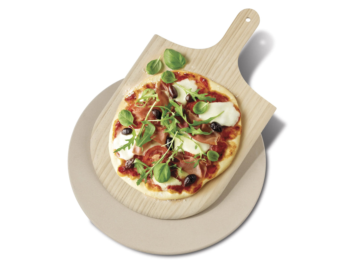 FUNKTION BAGE/PIZZASTEN MED SPADE 37,5 CM Ø