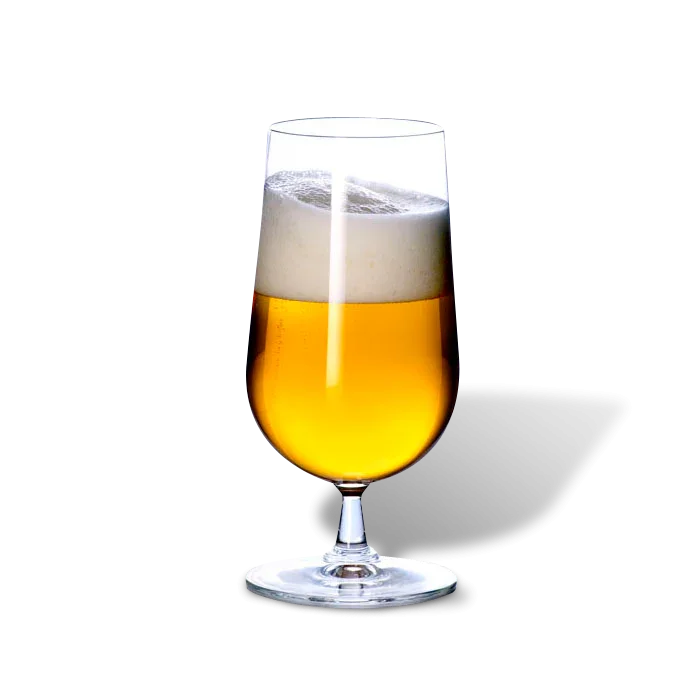 Rosendahl Grand Cru ølglas fyldt med gylden øl og hvidt skum