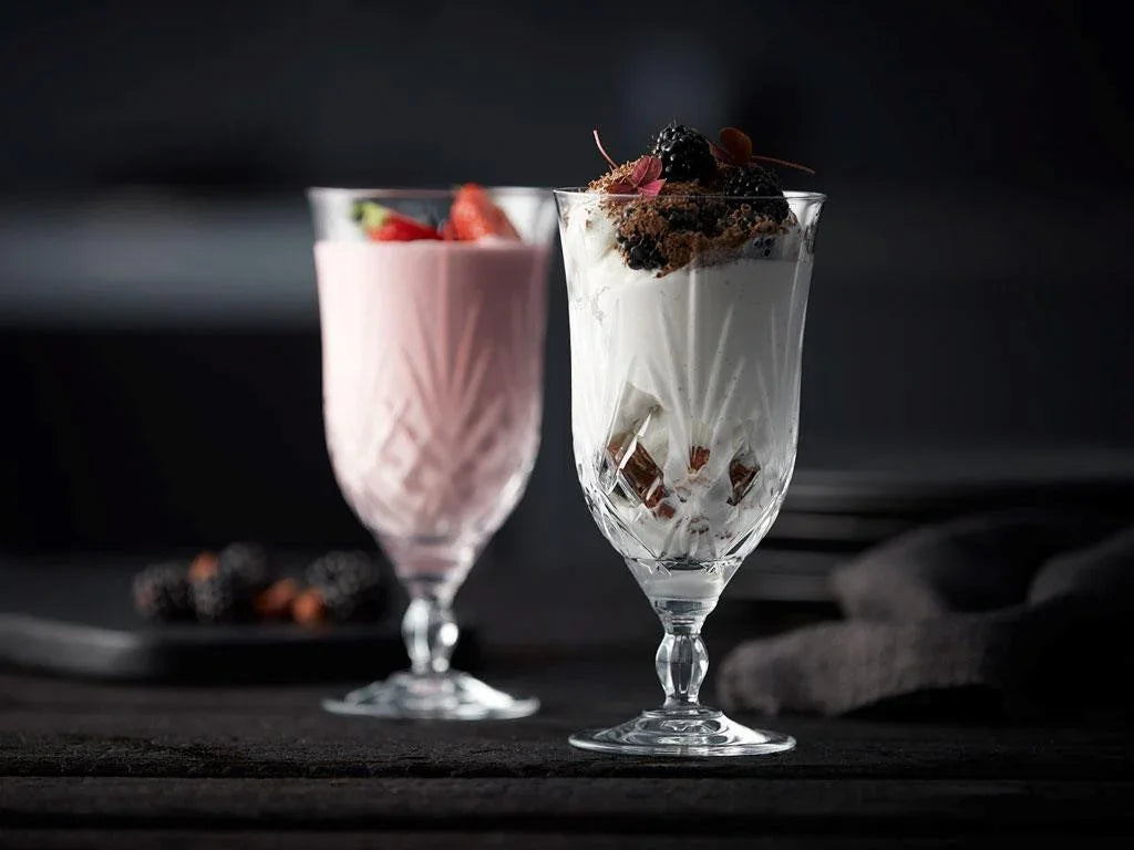 LYNGBY MELODIA KRYSTAL ØL/DESSERTGLAS PÅ FOD 40 CL 4-PAK