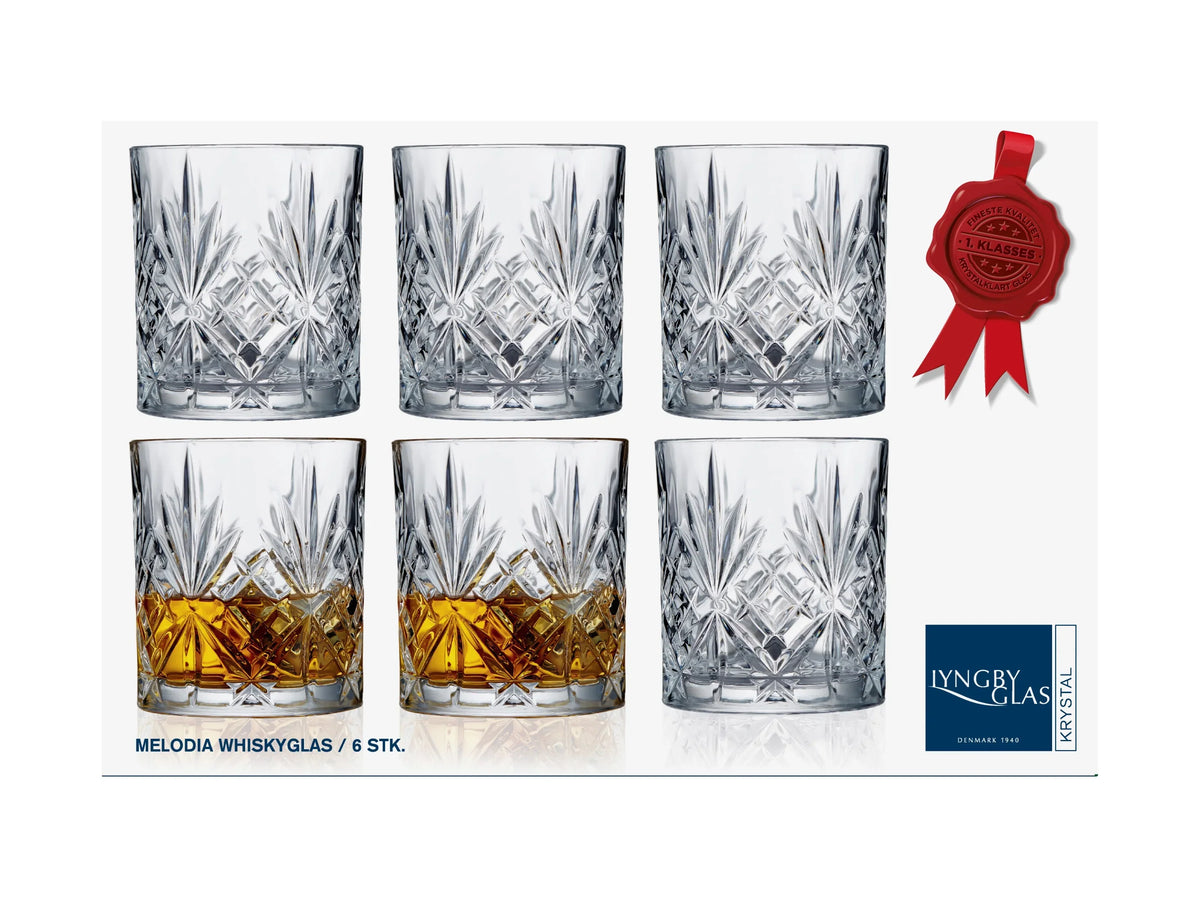 LYNGBY MELODIA KRYSTAL WHISKYGLAS 31 CL 6-PAK