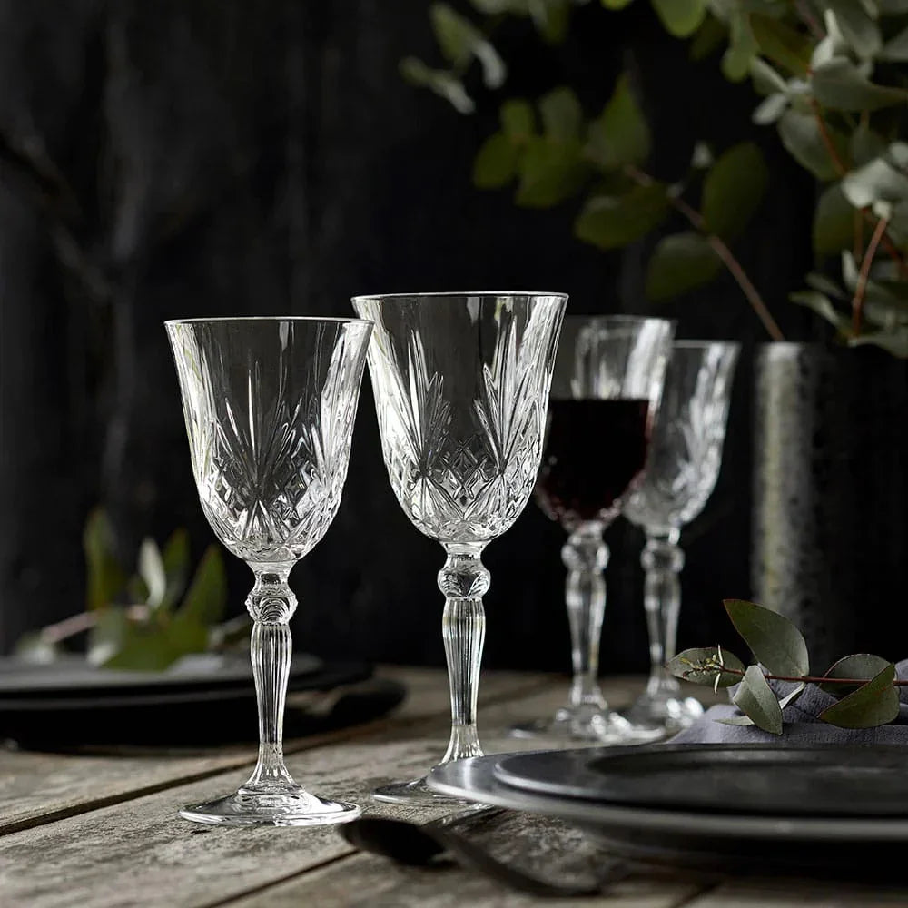 LYNGBY MELODIA KRYSTAL SNAPSEGLAS PÅ FOD 5 CL 4-PAK