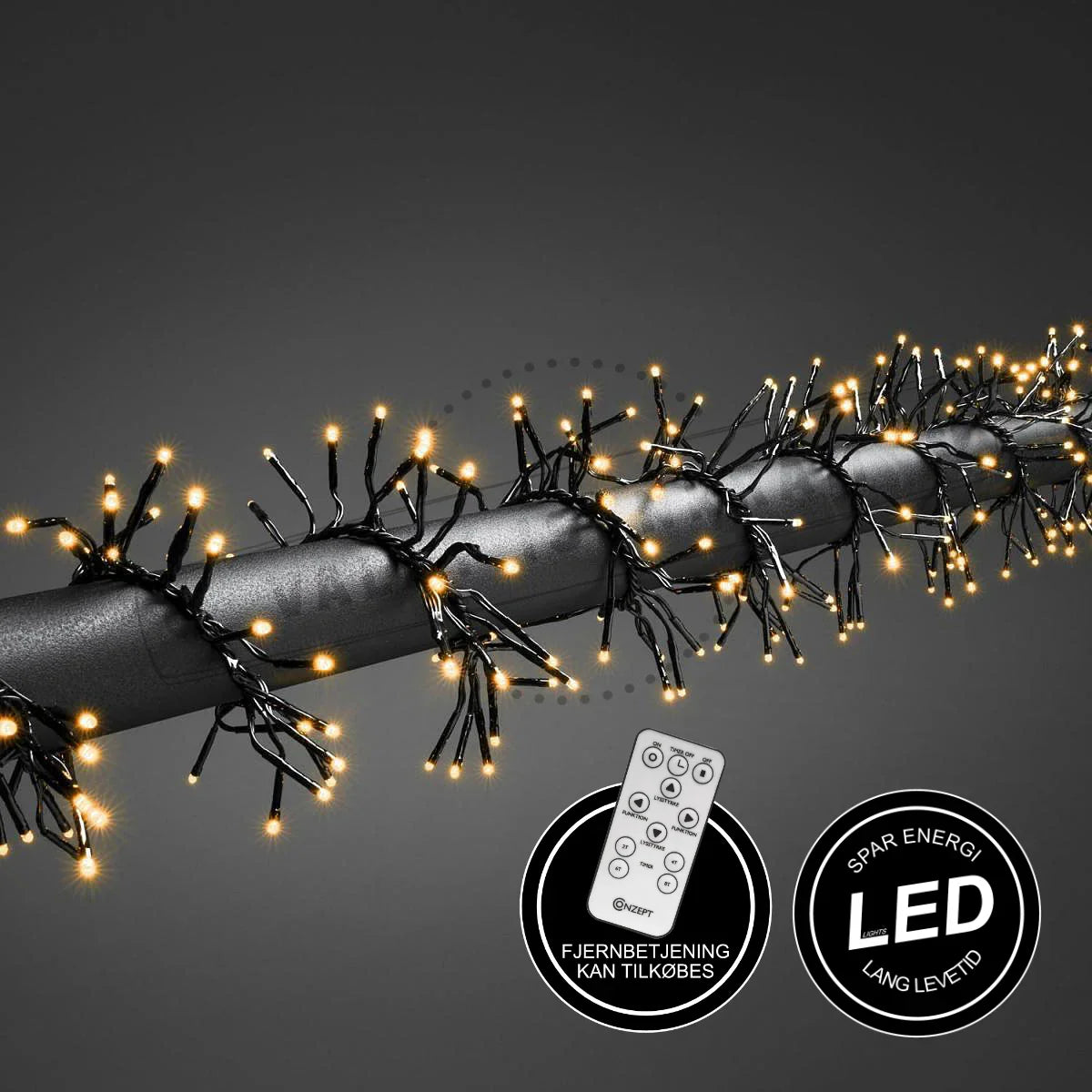 CONZEPT SNAKE LYSKÆDE 14M 700 LED MED CHIP