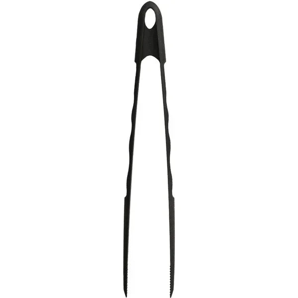 Sort GASTROMAX stegepincet i rustfrit stål