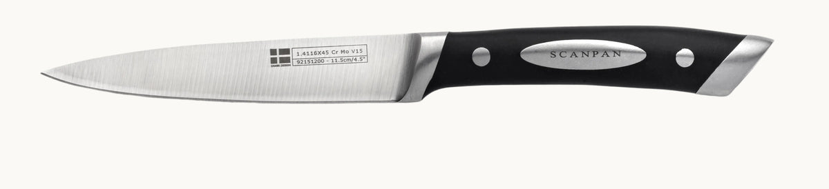 SCANPAN urtekniv i rustfrit stål med sort håndtag, 11,5 cm