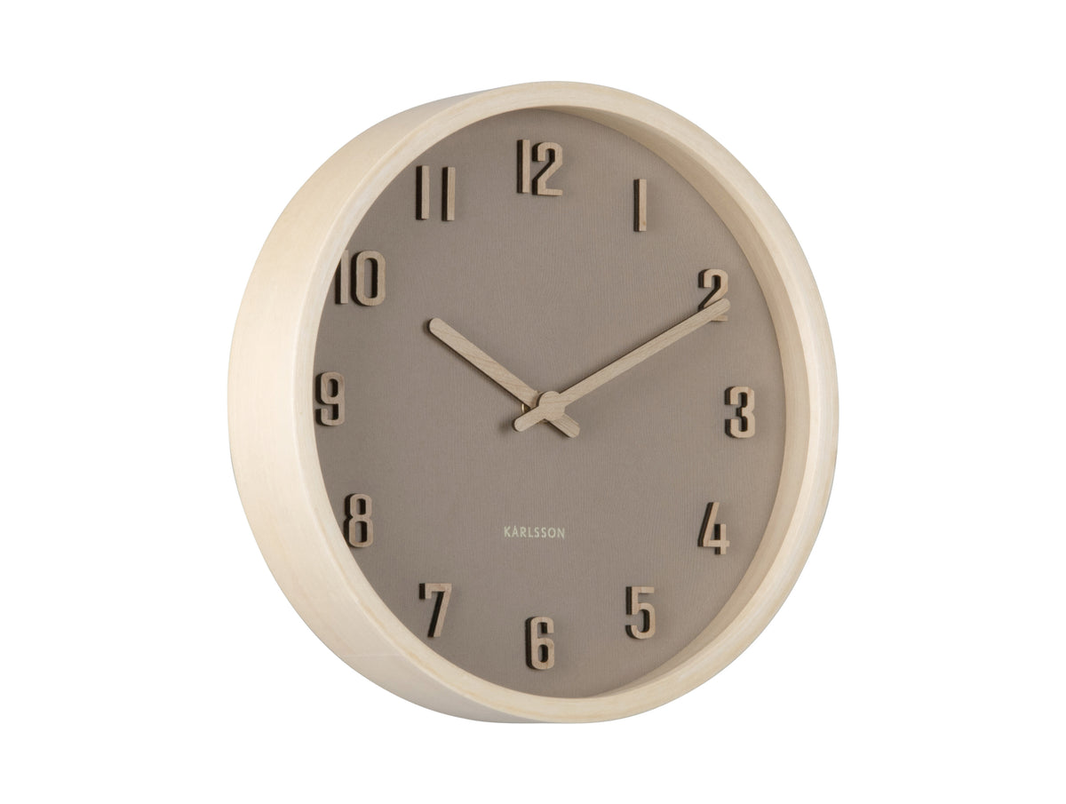 VÆGUR NERVADURA 22 CM Ø LYST TRÆ/BRUN