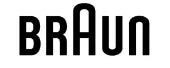 Braun logo i sort tekst på hvid baggrund