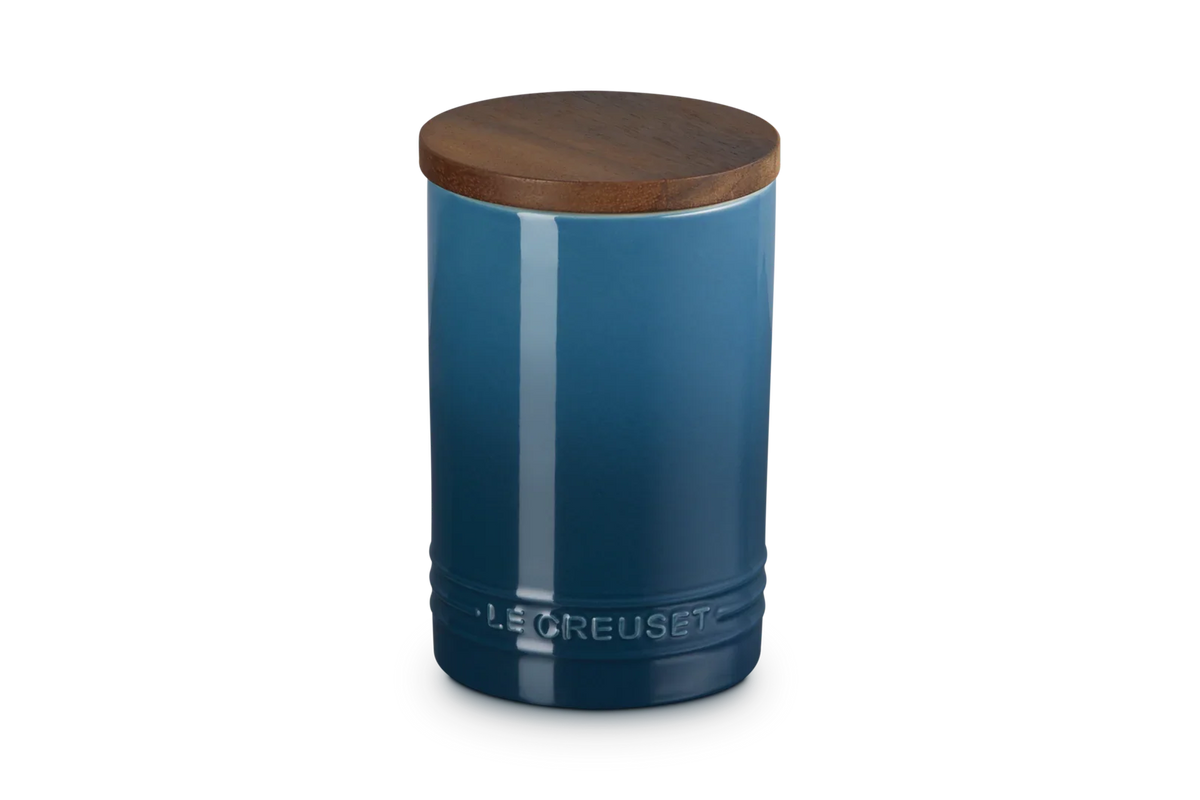 LE CREUSET OPBEVARINGSKRUKKE M/TRÆLÅG 770 ML DEEP TEAL
