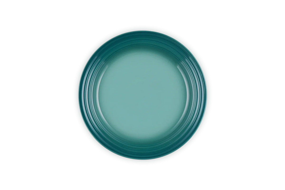 LE CREUSET TALLERKEN 22 CM Ø BLEU RIVIERA GRØNBLÅ