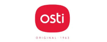 Logo for Osti med teksten ORIGINAL 1963 på hvid baggrund