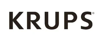 Krups logo i sort tekst på hvid baggrund