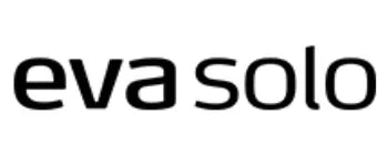Eva Solo logo i sort tekst på hvid baggrund
