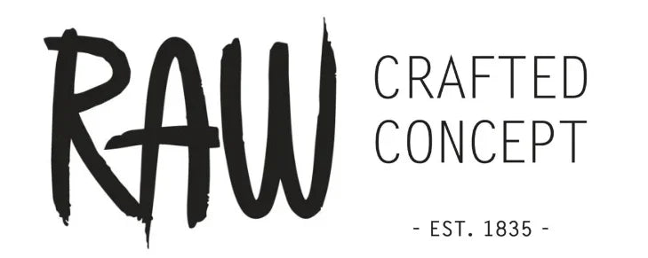 Logo for Raw Crafted Concept med teksten EST. 1835