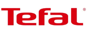 Rødt Tefal logo på hvid baggrund