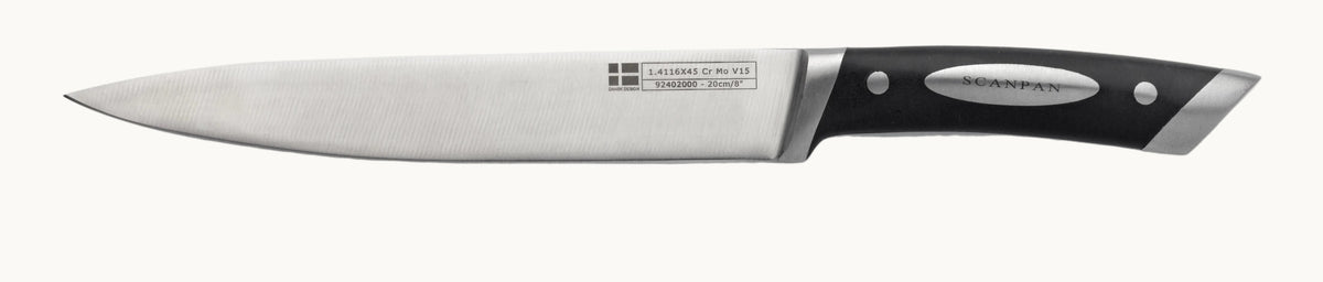 SCANPAN forskærerkniv i rustfrit stål med sort håndtag, 20 cm