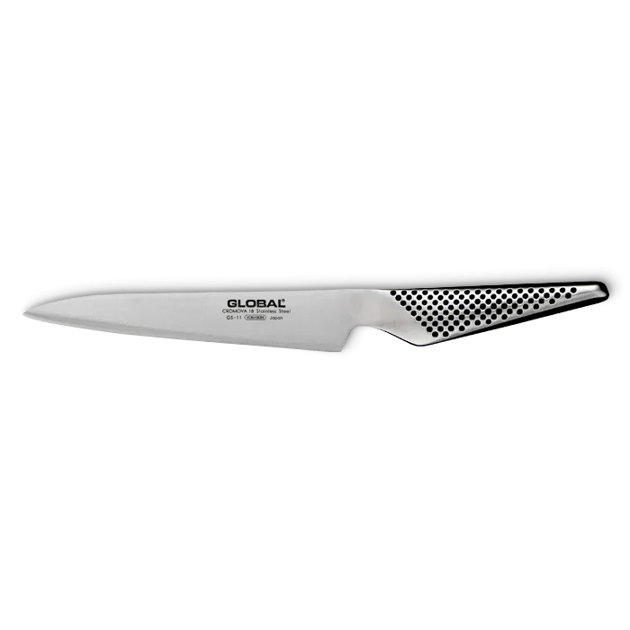 GLOBAL universalkniv GS-11 i rustfrit stål med karakteristisk prikket håndtag
