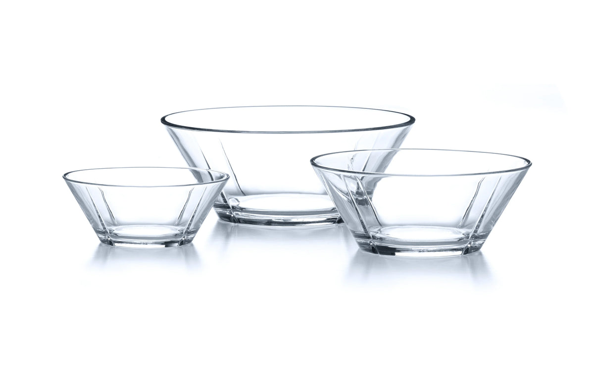 Sæt med tre klare glasskåle i forskellige størrelser fra ROSENDAHL Grand Cru