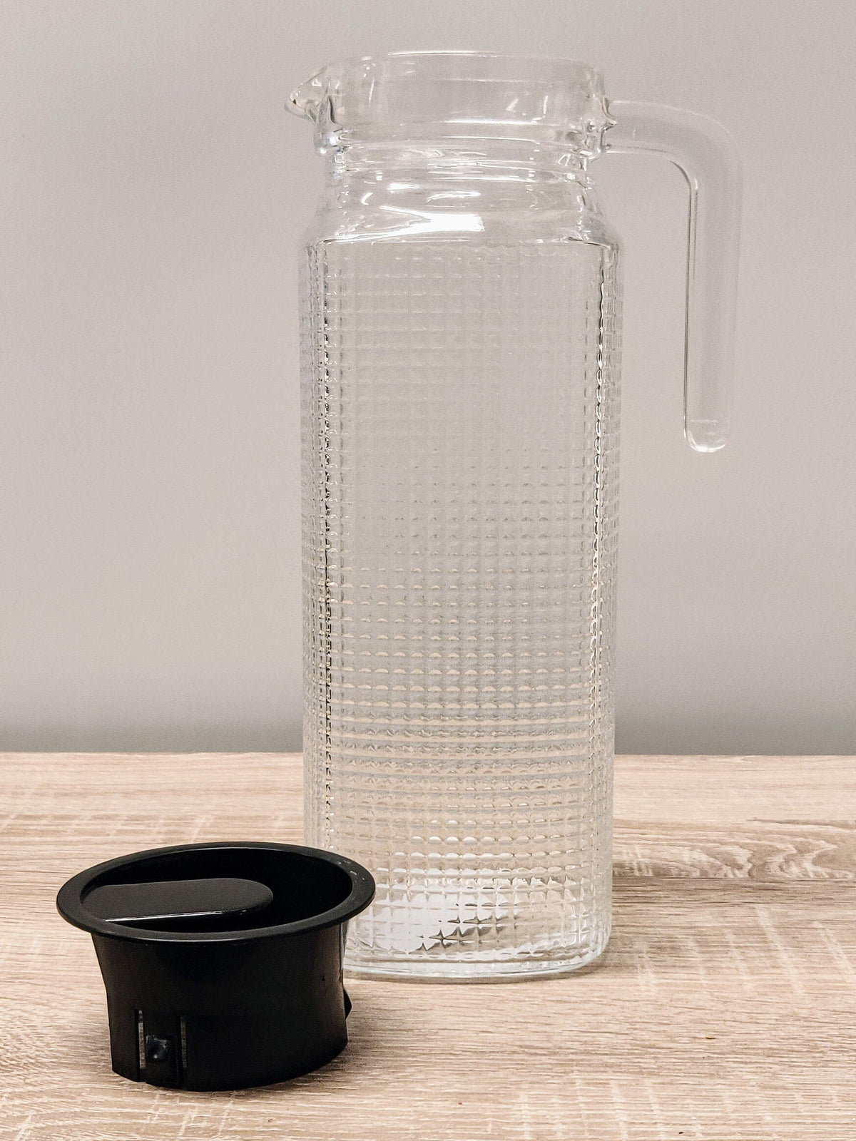 KØLESKABSKANDE FIRKANTET GLAS 1 LITER