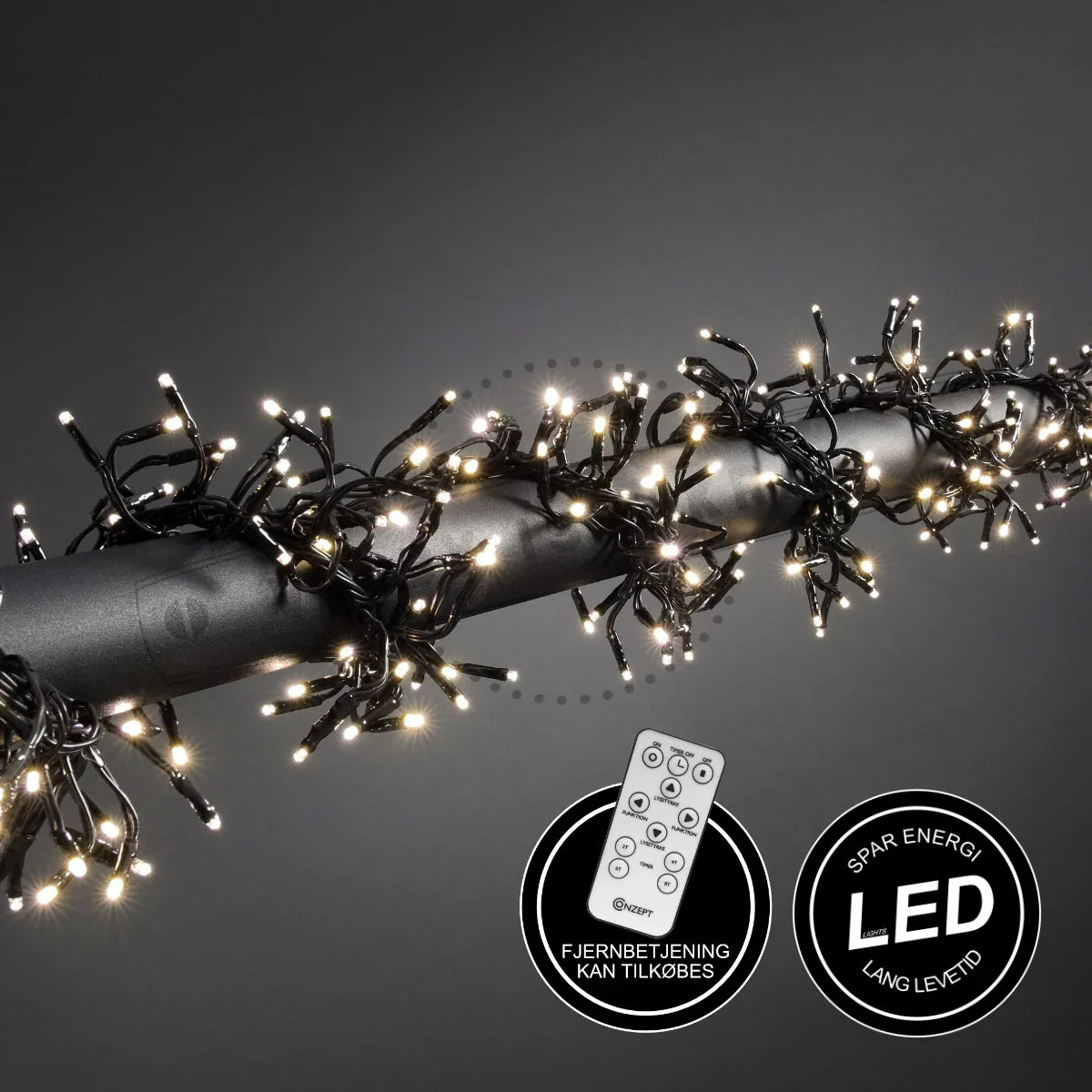 CONZEPT KLYNGEKÆDE 7,2 M 1152 LED MED CHIP
