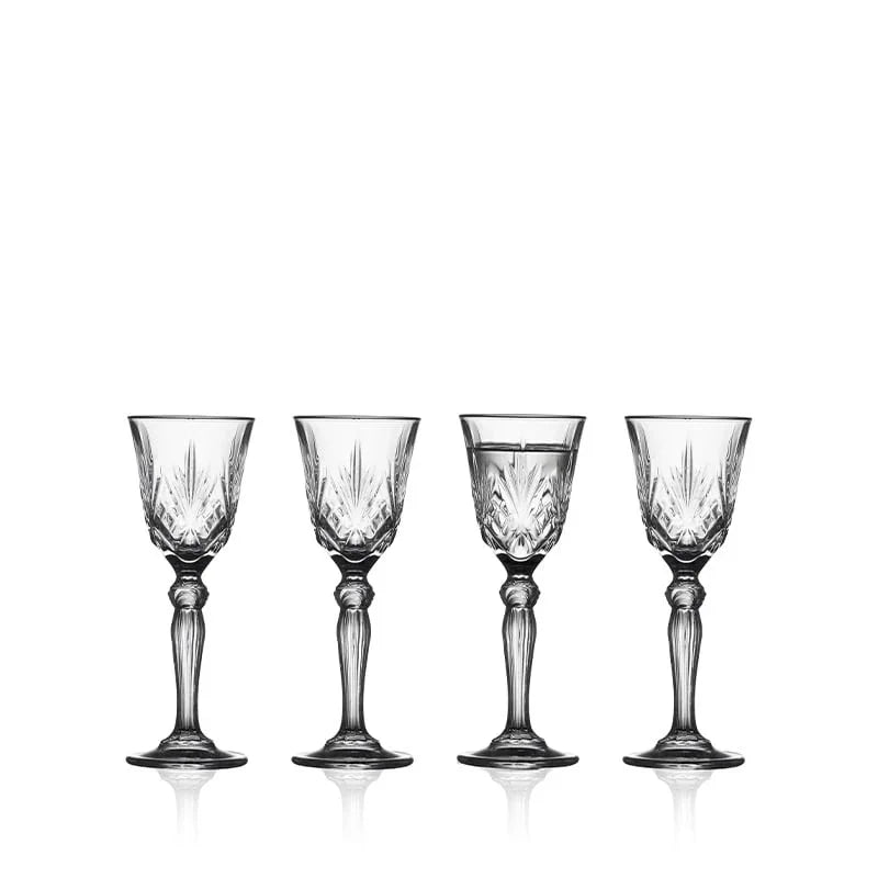 LYNGBY MELODIA KRYSTAL SNAPSEGLAS PÅ FOD 5 CL 4-PAK
