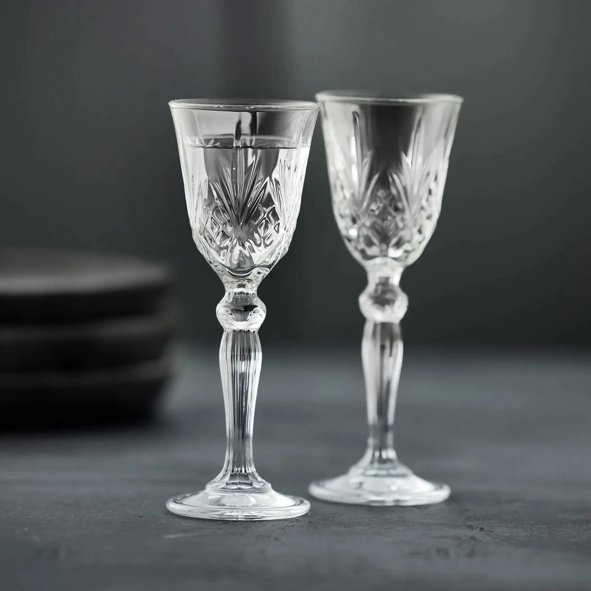 LYNGBY MELODIA KRYSTAL SNAPSEGLAS PÅ FOD 5 CL 4-PAK