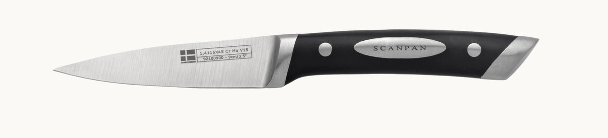 SCANPAN urtekniv i rustfrit stål med sort greb, 9 cm